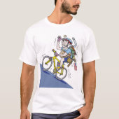 バイクもしくは自転車に乗る人 Tシャツ (正面)