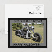 バイクもしくは自転車に乗る人BOO itより良いハッピーハローウィンはがき ポストカード (正面/裏面)
