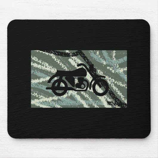 バイクもしくは自転車に乗る人Boy* マウスパッド (正面)