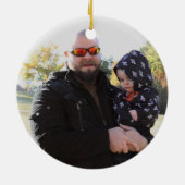 バイクもしくは自転車に乗る人DUDEオートバイカスタムオーナメント セラミックオーナメント (裏面)