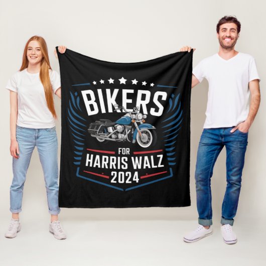 バイクもしくは自転車に乗る人Harris Walz 2024 Harris Waltz 2024 フリースブランケット (インサイチュ)