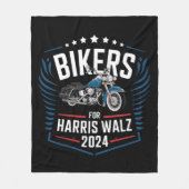 バイクもしくは自転車に乗る人Harris Walz 2024 Harris Waltz 2024 フリースブランケット (正面)