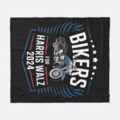 バイクもしくは自転車に乗る人Harris Walz 2024 Harris Waltz 2024 フリースブランケット (正面(横))