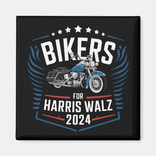 バイクもしくは自転車に乗る人Harris Walz 2024 Harris Waltz 2024 マグネット (正面)