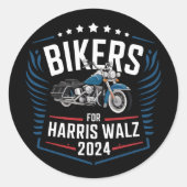 バイクもしくは自転車に乗る人Harris Walz 2024 Harris Waltz 2024 ラウンドシール (正面)