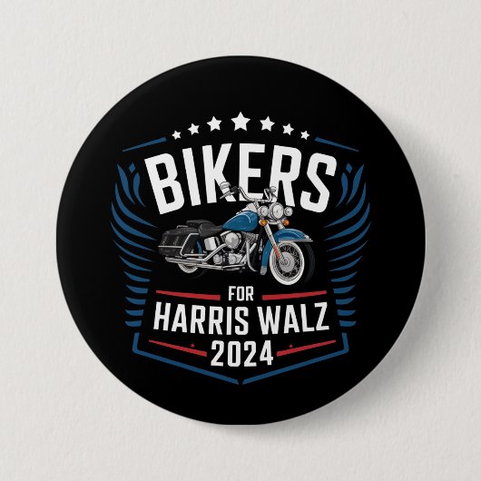 バイクもしくは自転車に乗る人Harris Walz 2024 Harris Waltz 2024 缶バッジ (正面)