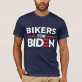 バイクもしくは自転車に乗る人JOEバイデン氏 Tシャツ (正面)