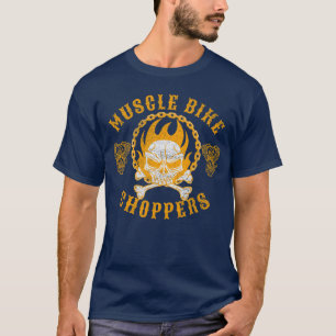 バイクもしくは自転車に乗る人Tシャツマッスルバイチョッパー Tシャツ
