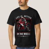 バイクもしくは自転車に乗る人Tシャツ Tシャツ (正面)