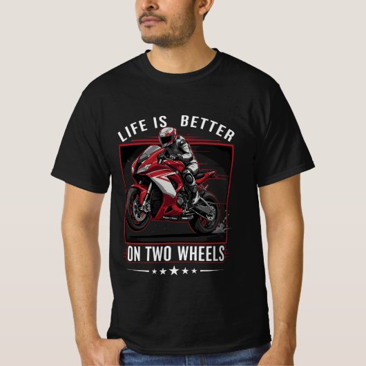バイクもしくは自転車に乗る人Tシャツ Tシャツ (正面)