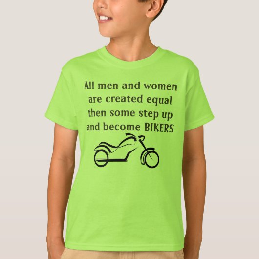 バイクもしくは自転車に乗る人Tシャツ。 Tシャツ (正面)