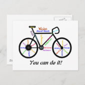 バイクやる気を起こさせるサイクリングサイクリング出来る！ ポストカード (正面/裏面)