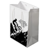 バイクやる気を起こさせるスポインスパイアートユーカスタム ミディアムペーパーバッグ (裏面アングル)