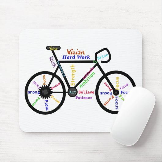 バイクやる気を起こさせる、サイクル、サイクリング、スポーツ用語 マウスパッド (マウス)