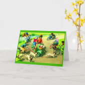 バイクやバイクで猫を飼う カード (黄色い花)