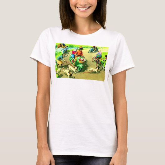 バイクやバイクで猫を飼う Tシャツ (正面)