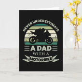 バイクを持つダサいお父さん 面白いプレゼント 父の日 男性向け カード (黄色い花)