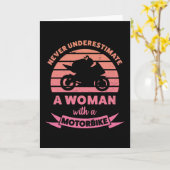 バイクを持つ女性のための面白いギフト 妻 カード (黄色い花)