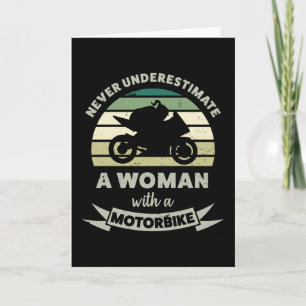バイクを持つ女性への面白いギフト 妻 カード