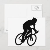 バイクを競争させるサイクリストツール・ド・フランス ポストカード (正面/裏面)