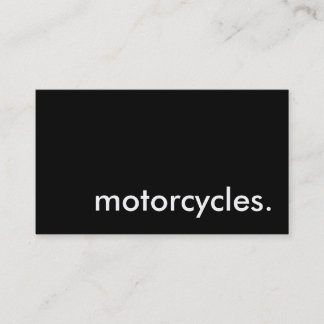 バイクを。 名刺