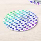 バイクアンドフラワー紙コースター ラウンドペーパーコースター (アングル)