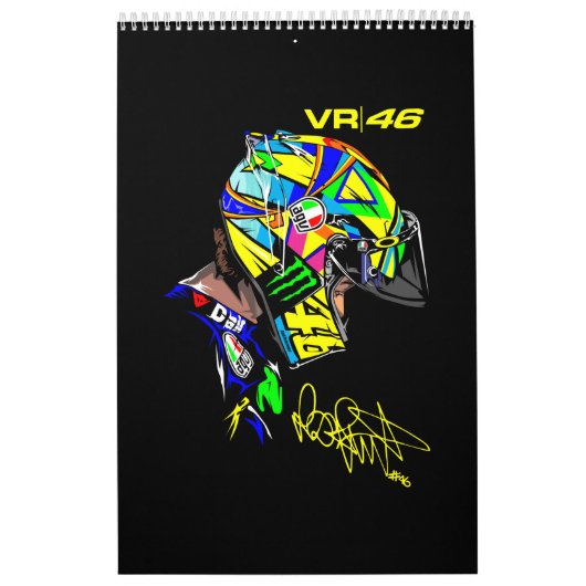 バイクアートの贈り物が大好き-バイクもしくは自転車に乗る人 カレンダー (カバー)