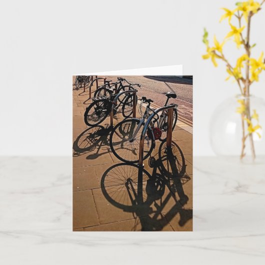 バイクオンザ通り カード (黄色い花)