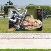 バイクカスタマイズロークショップロゴビキニバーベバーティカ 横断幕 (インサイチュ)