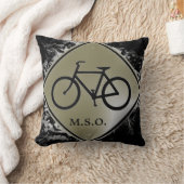 バイクカスタムシパーソナライズされたャンのモノグラムイニシャル クッション (ブランケット)