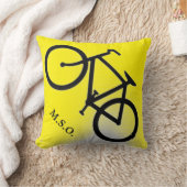 バイクカスタムシパーソナライズされたャンのモノグラムイニシャル クッション (ブランケット)