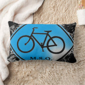 バイクカスタムシパーソナライズされたャンのモノグラムイニシャル ランバークッション (ブランケット)