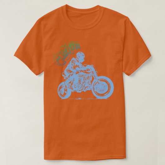 バイクカスタムライダー Tシャツ (デザイン正面)