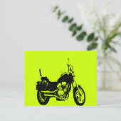 バイクカッコいいシルエット ポストカード (スタンド正面)