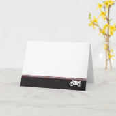 バイクカフェレーサーフォトグリーティングカード カード (黄色い花)