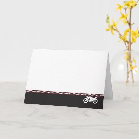 バイクカフェレーサーフォトグリーティングカード カード (黄色い花)