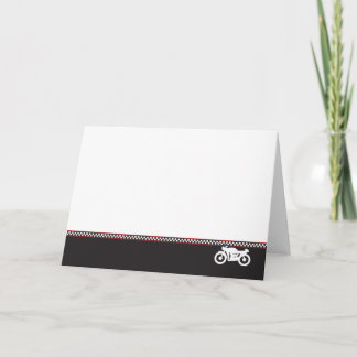 バイクカフェレーサーフォトグリーティングカード カード