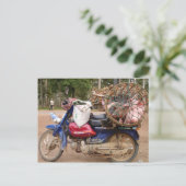 バイクカンボジアの豚 ポストカード (スタンド正面)