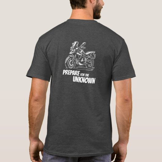 バイクガレージ未知に備えろTシャツ Tシャツ (裏面)