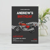 バイククラシックの誕生日の招待状 招待状 (スタンド正面)