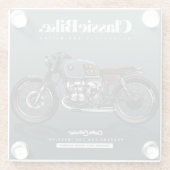 バイククラシックコースター |オートバイコースターセット ガラスコースター (裏面)