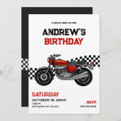 バイククラシック誕生日 招待状 (正面/裏面)