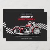 バイククラシック誕生日 招待状 (正面/裏面)