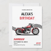 バイククラシック誕生日 招待状 (正面)