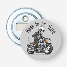 バイククールに乗るスケルトンの骨 栓抜き