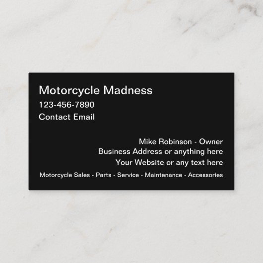 バイククールテーマ名刺 名刺 (裏面)