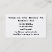 バイククールテーマ名刺 名刺 (裏面)