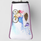 バイクゴルフヘッドカバー付きハッピーガール ゴルフヘッドカバー (回転90)