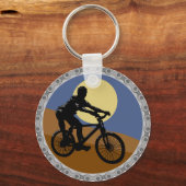 バイクサイクリストデザイン キーホルダー (正面)