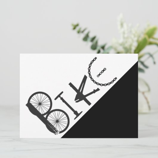 バイクサイクリングサイクルおもしろいパークパーティー招待状 招待状